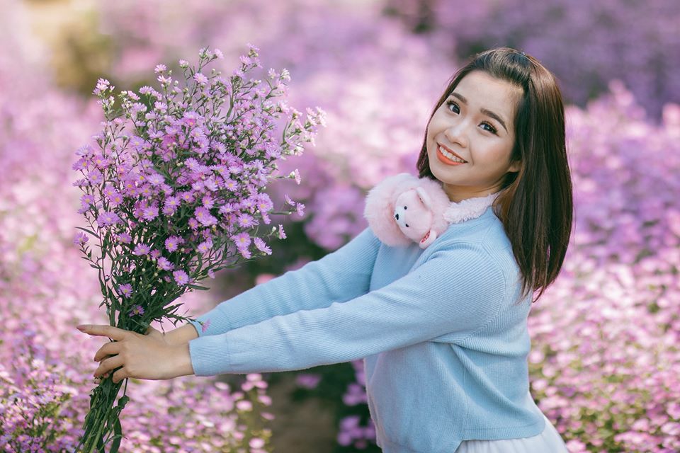 Du khách thích thú chụp những chiếc ảnh đẹp với thạch thảo Du khách thích thú chụp những chiếc ảnh đẹp với thạch thảo